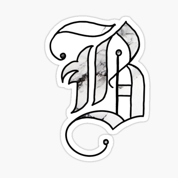 copy-of-marble-letter-b-in-old-english-sticker-for-sale-by