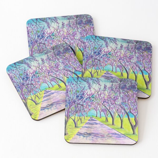 Item preview, Purple trees Jacaranda avenue painting  designed and sold by esvb.