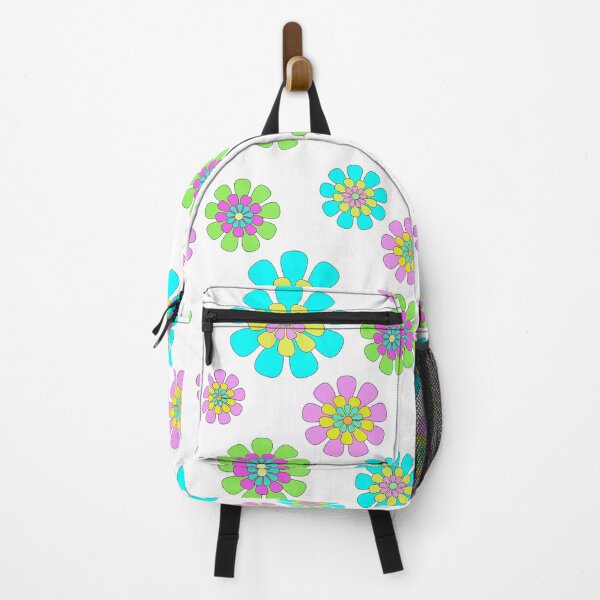 Item preview, Bright floral  retro 1960s flower power inspired  designed and sold by susanvarleyart.