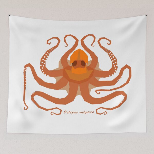 Item preview, Common Octopus Geometric Art with Scientific Name designed and sold by WildByNature.