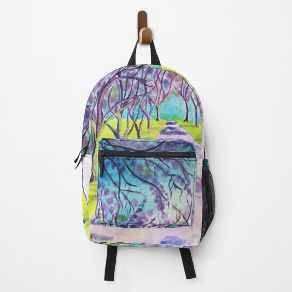 Purple trees Jacaranda avenue painting Backpack