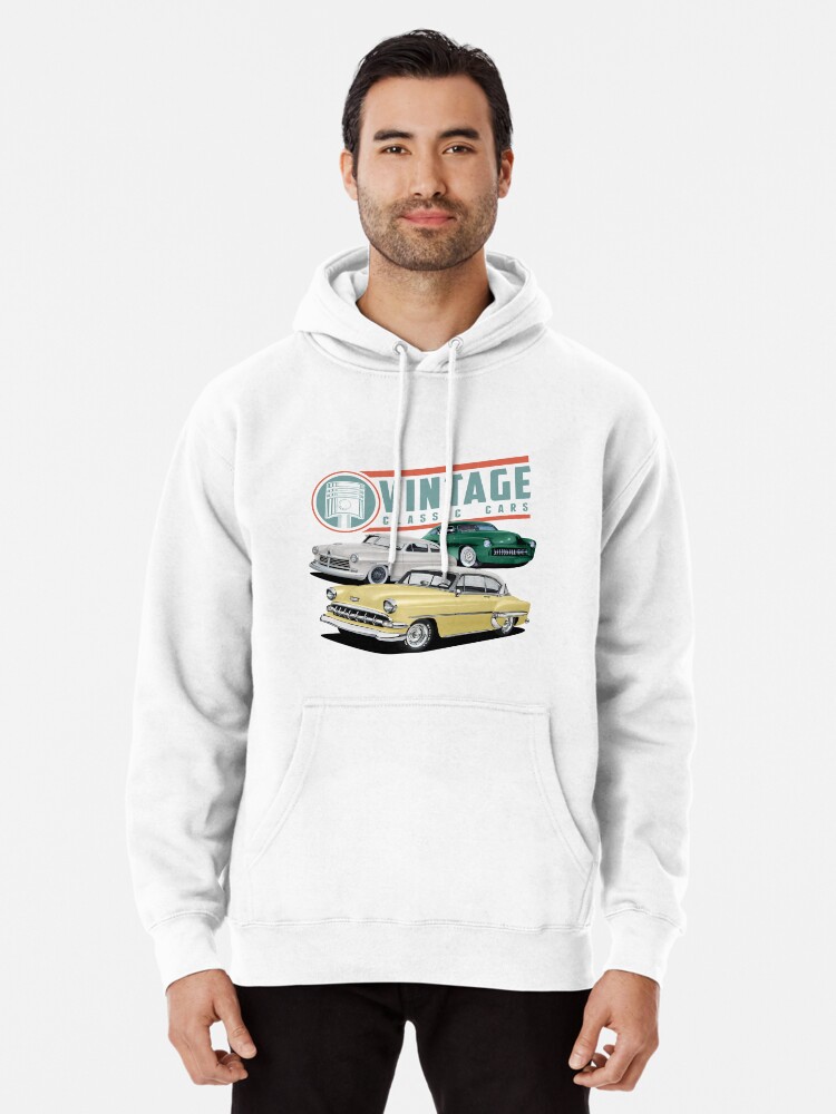 Vintage Classic Cars of the 40's and 50's | Pullover Hoodie