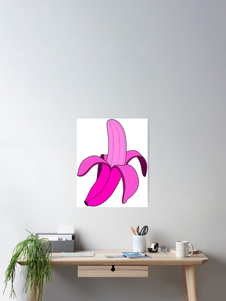 Peeling banana pink