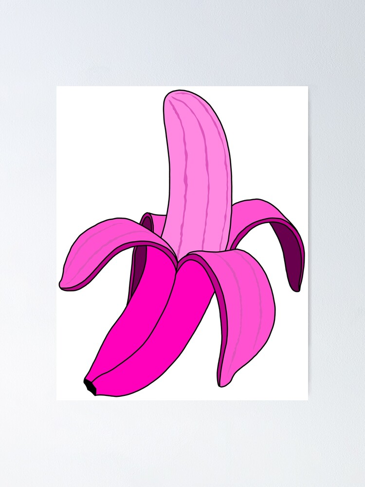 Peeling banana pink