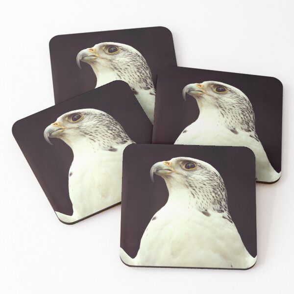 Item preview, white falcon animal portrait designed and sold by Nikoleta Vukovic.