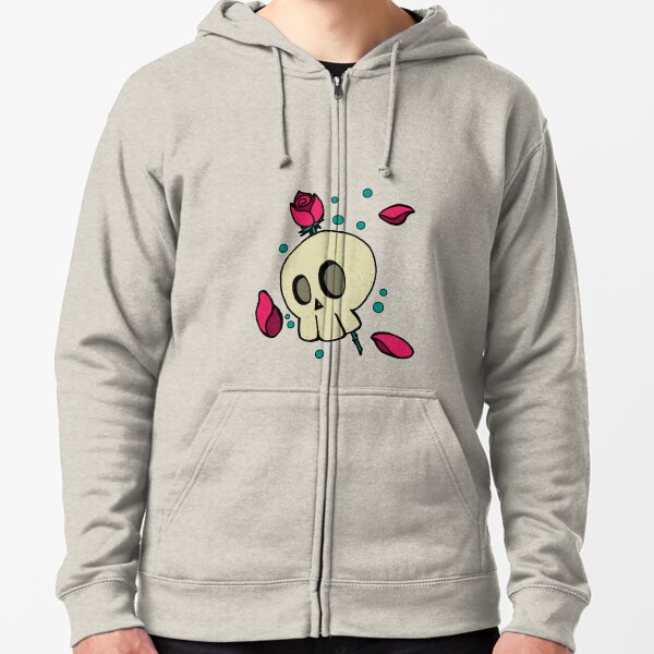 skull and roses hoodie