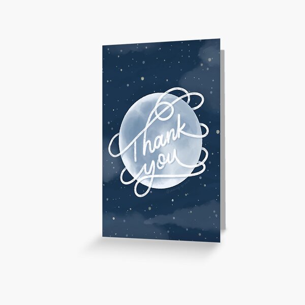 Thank You Moon Greeting Card