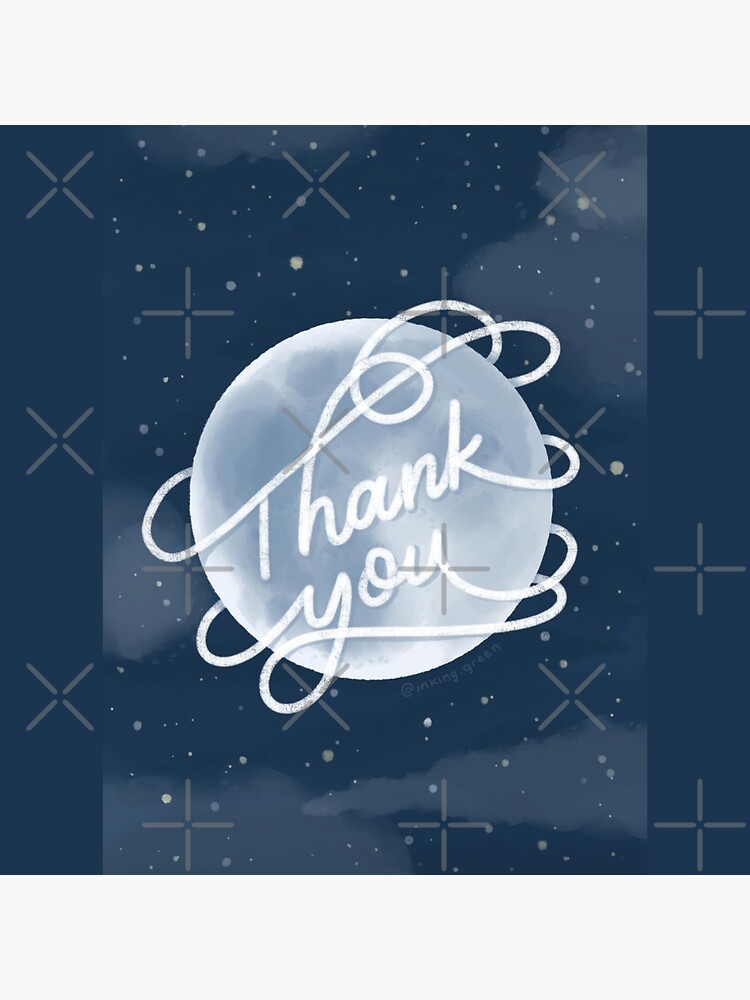 Thumbnail 5 of 5, Coasters (Set of 4), Thank You Moon designed and sold by inking-green.