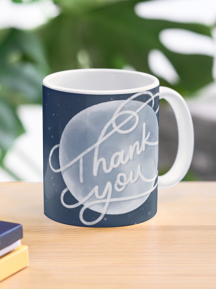 Thumbnail 1 of 6, Coffee Mug, Thank You Moon designed and sold by inking-green.