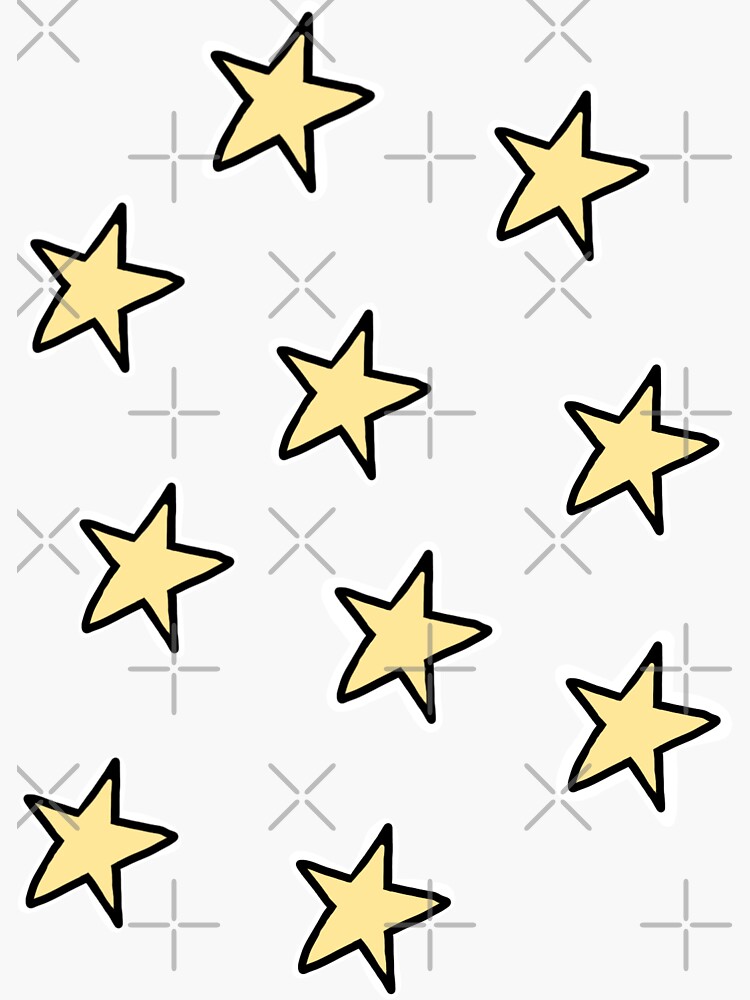 Yellow Star Pack Sticker By Mtobi12 Redbubble