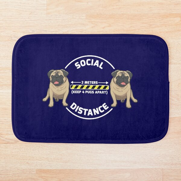 Item preview, LingLing 4 Pug Social Distance - Dark Blue designed and sold by LingLing-Me.