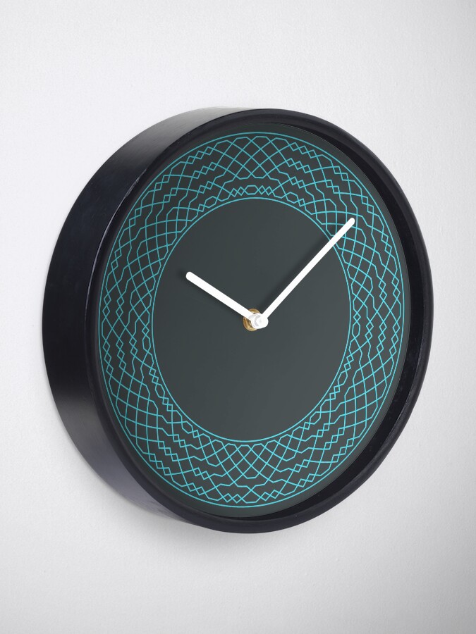 Thumbnail 2 of 4, Clock, London Surprise Major Method Wreath — Clock (Blue) designed and sold by RingingRoom.