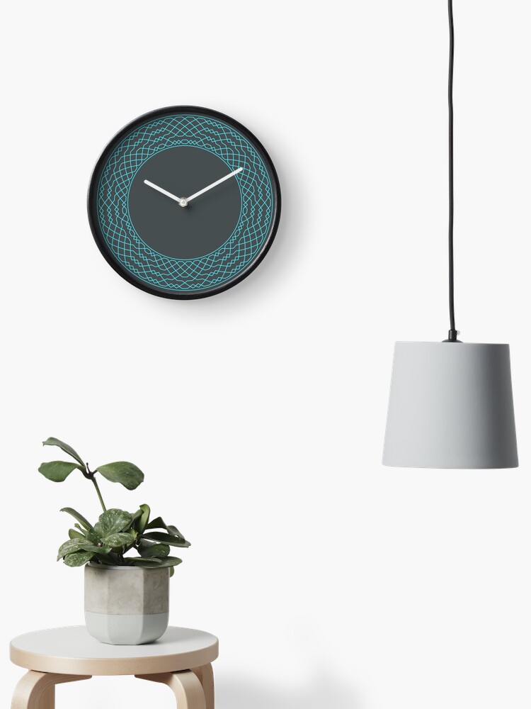 Thumbnail 1 of 4, Clock, London Surprise Major Method Wreath — Clock (Blue) designed and sold by RingingRoom.