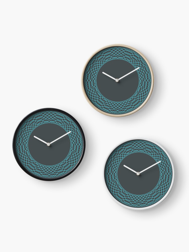 Thumbnail 3 of 4, Clock, London Surprise Major Method Wreath — Clock (Blue) designed and sold by RingingRoom.