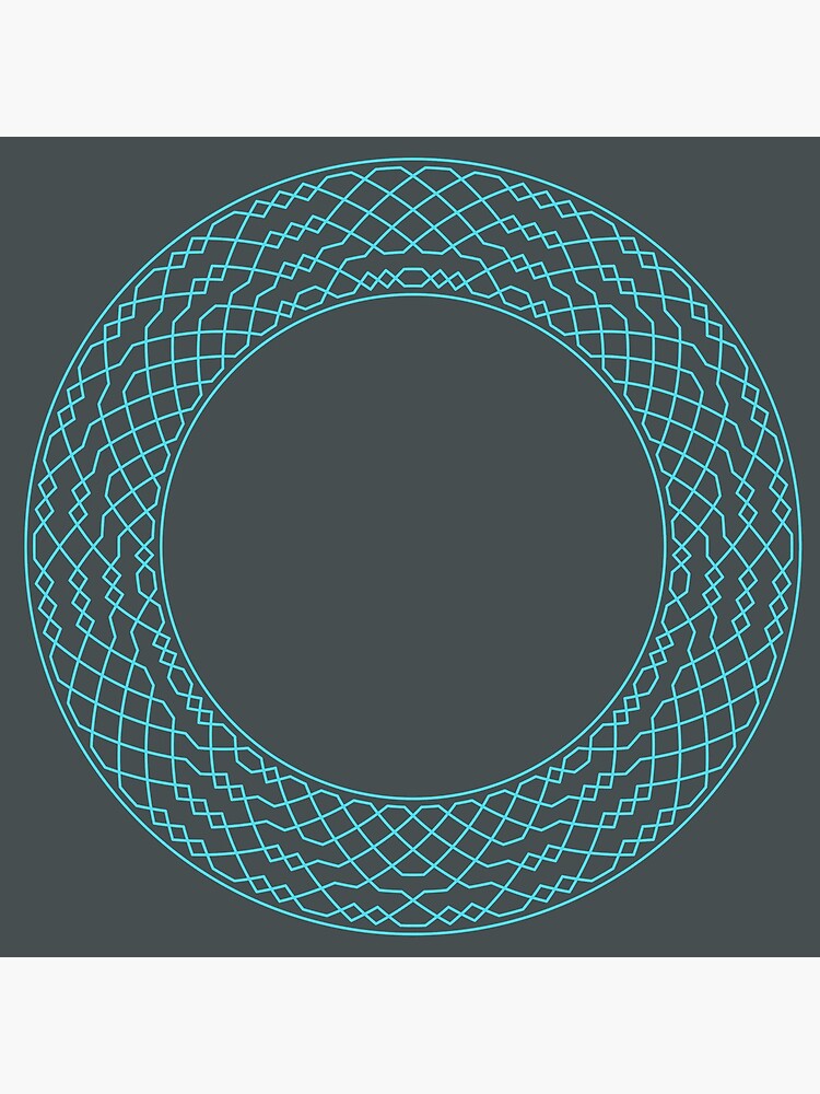 Thumbnail 4 of 4, Clock, London Surprise Major Method Wreath — Clock (Blue) designed and sold by RingingRoom.