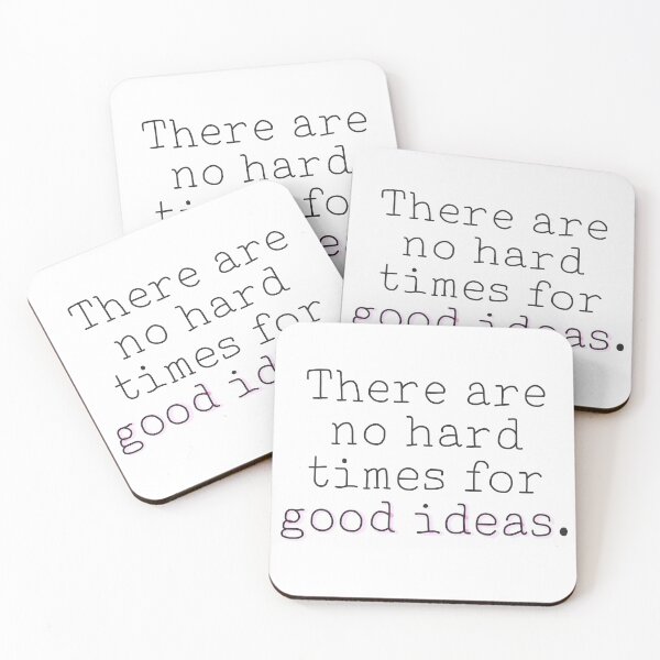 Item preview, There are no hard times for good ideas- mr selfridge inspirational quote designed and sold by emcazalet.