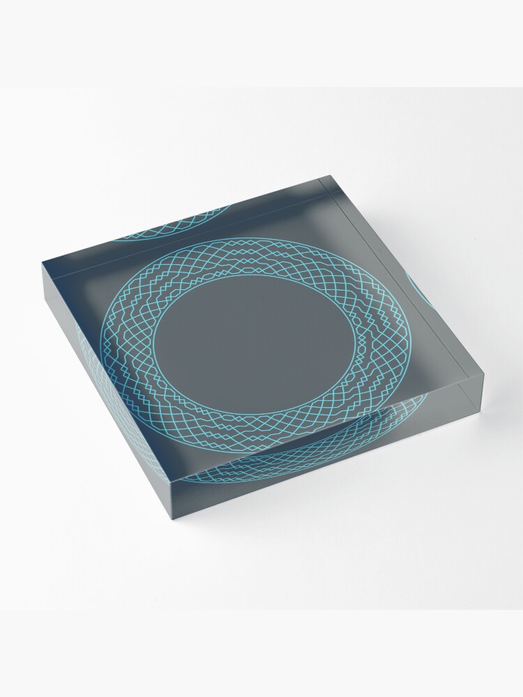Alternate view of London Surprise Major Method Wreath — Coasters (Blue) Acrylic Block