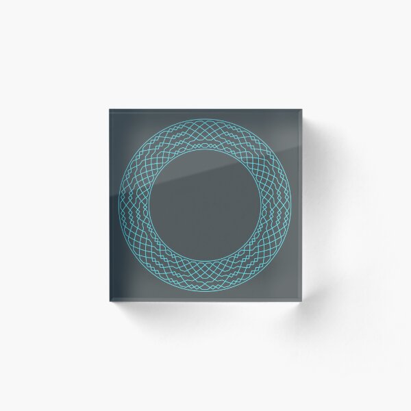 London Surprise Major Method Wreath — Coasters (Blue) Acrylic Block