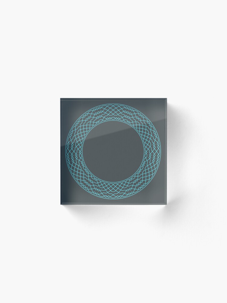 Alternate view of London Surprise Major Method Wreath — Coasters (Blue) Acrylic Block