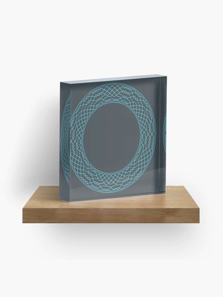Thumbnail 1 of 5, Acrylic Block, London Surprise Major Method Wreath — Coasters (Blue) designed and sold by RingingRoom.
