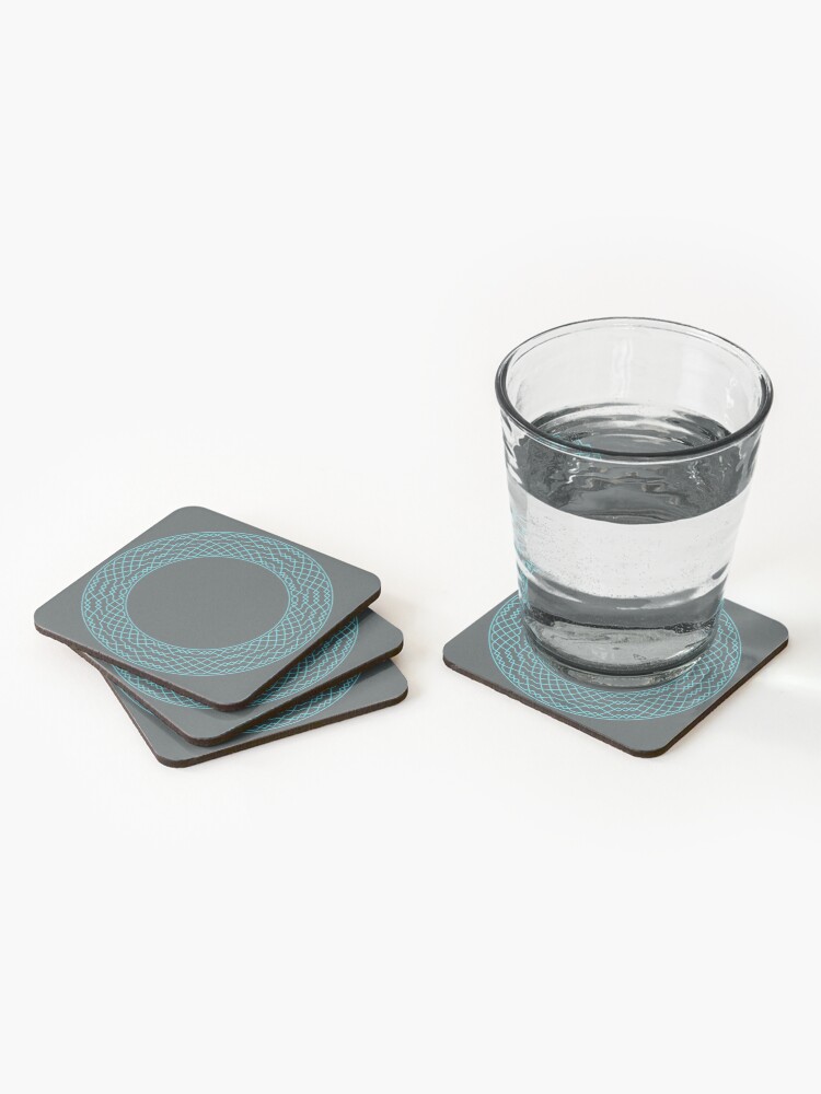 Thumbnail 2 of 5, Coasters (Set of 4), London Surprise Major Method Wreath — Coasters (Blue) designed and sold by RingingRoom.