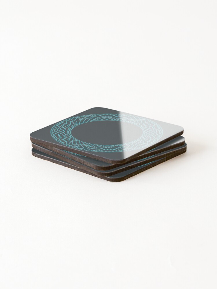 Thumbnail 4 of 5, Coasters (Set of 4), London Surprise Major Method Wreath — Coasters (Blue) designed and sold by RingingRoom.