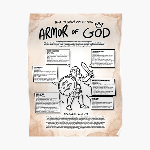 "Armor of God Daily Declaration" Poster by LikeChrist Redbubble