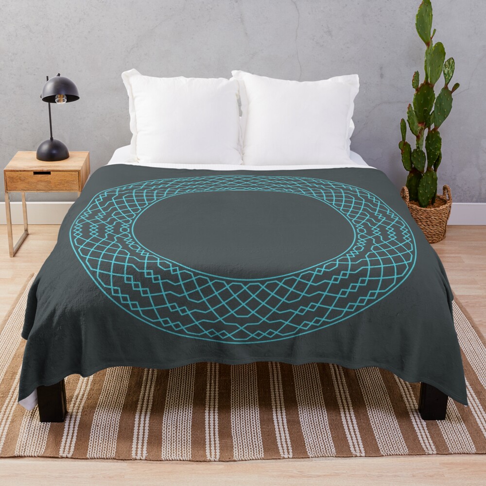 London Surprise Major Method Wreath — Blanket (Blue) Throw Blanket