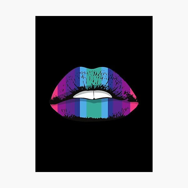 Lips Noir Pink Dripping Black And White Modern Pop Art Wall Art