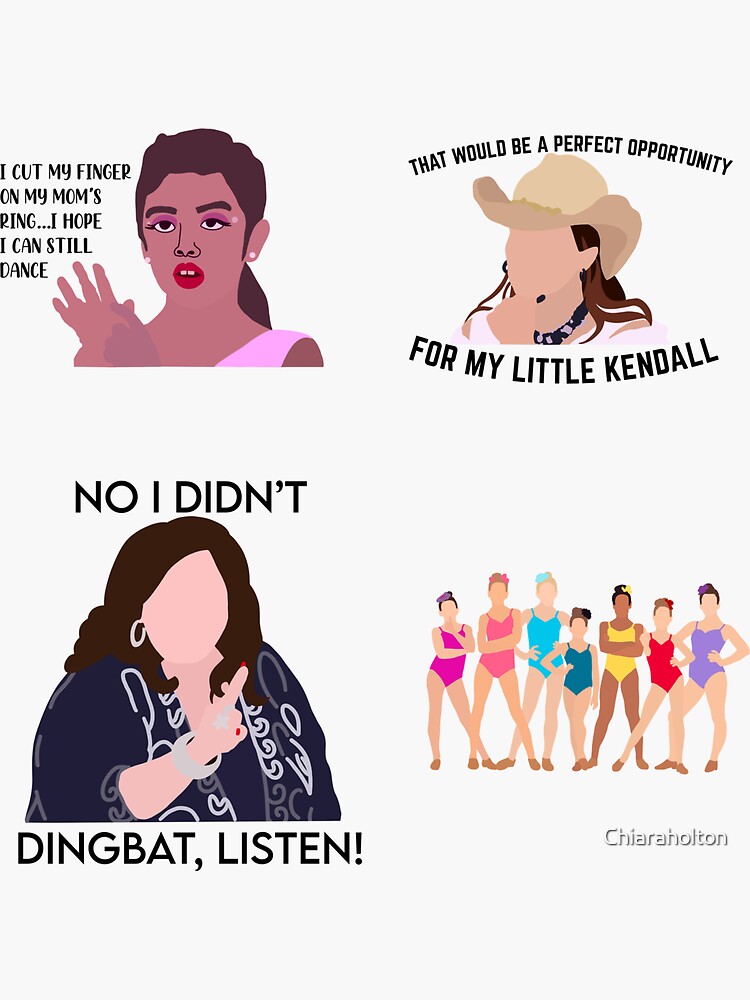 "Dance Moms Sticker Pack" Sticker for Sale by Chiaraholton Redbubble