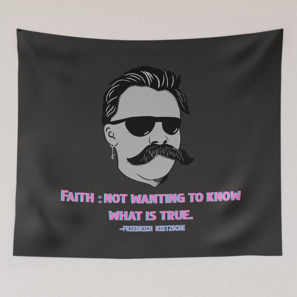 Item preview, Friedrich Nietzsche Faith Quote  designed and sold by PiscesVibes.