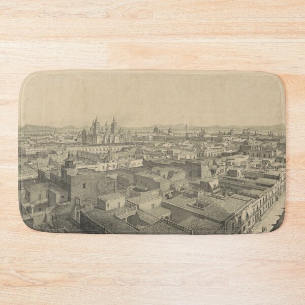 Item preview, Vintage Pictorial Map of Mexico City (1845) designed and sold by BravuraMedia.