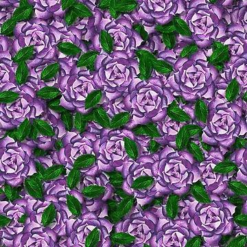 Artwork thumbnail, Purple Roses Pattern  by Versatill