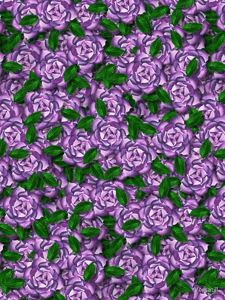 Thumbnail 4 of 4, iPhone Case, Purple Roses Pattern designed and sold by Versatill.