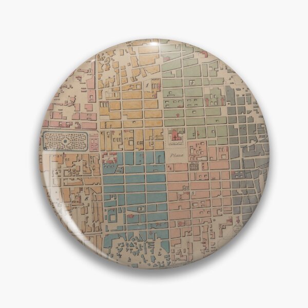 Item preview, Vintage Map of Mexico City (1847) designed and sold by BravuraMedia.