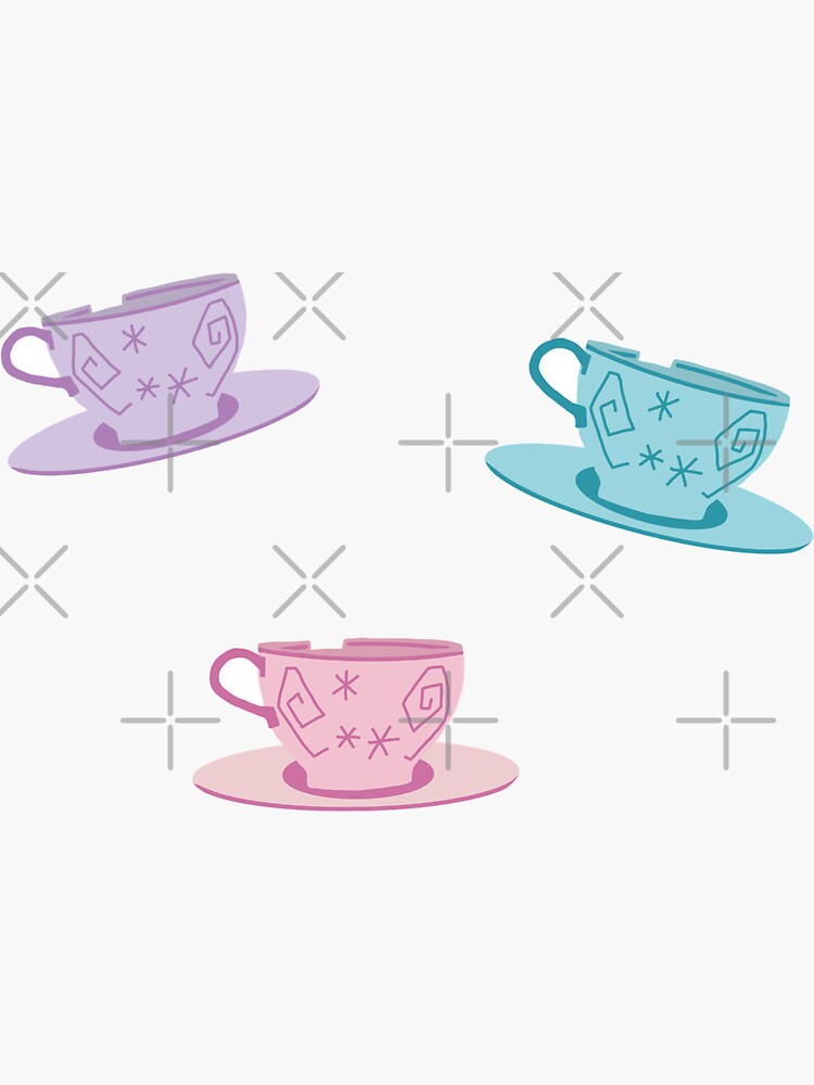 Alice Tea Cups Pack Sticker for Sale by designbykaitlin