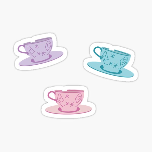 Alice Tea Cups Pack Sticker for Sale by designbykaitlin