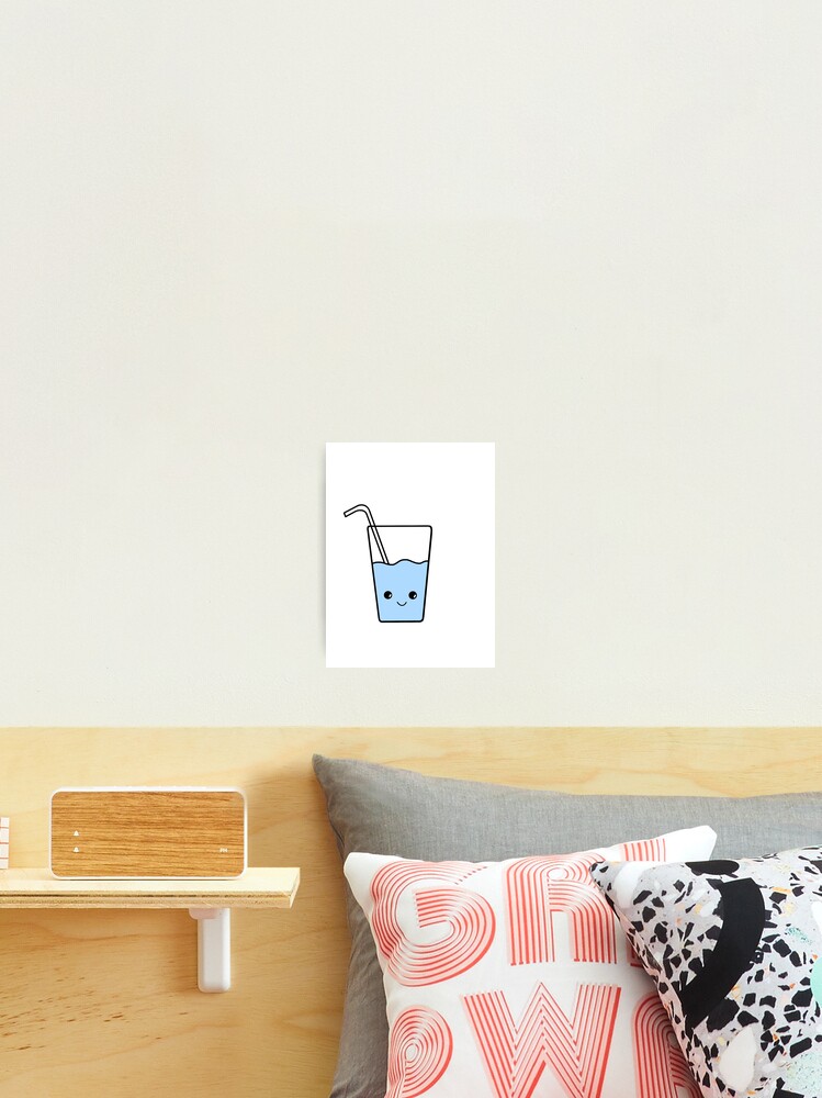 Cute Glass of Water Art Print for Sale by koolkidzone