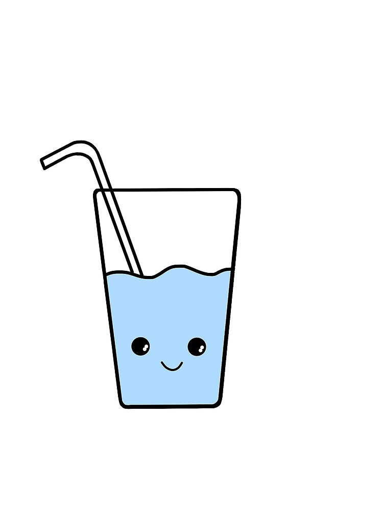 Cute Glass of Water Art Print for Sale by koolkidzone