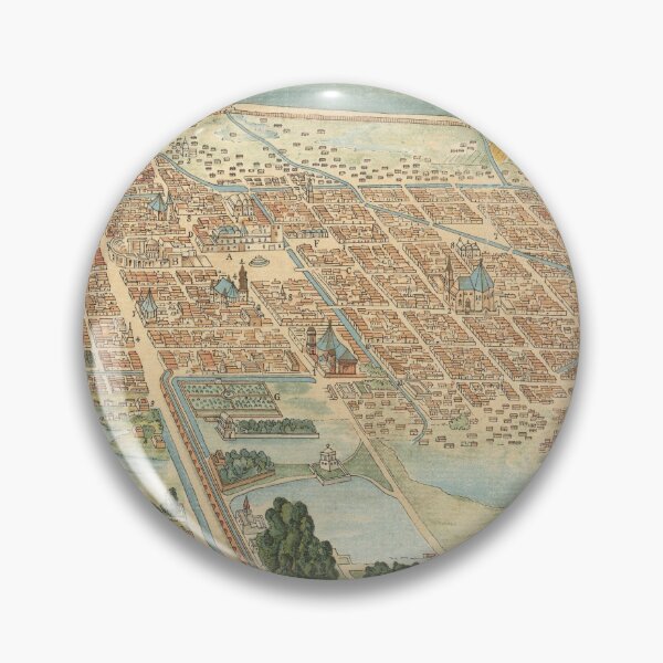 Item preview, Vintage Pictorial Map of Mexico City (1628) designed and sold by BravuraMedia.