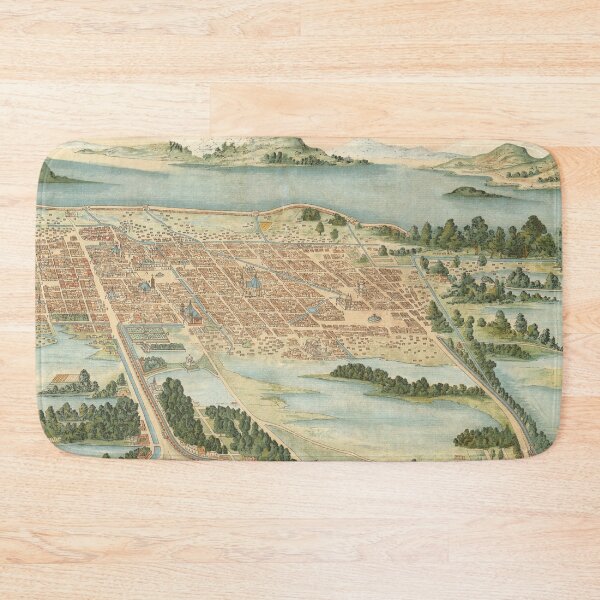 Item preview, Vintage Pictorial Map of Mexico City (1628) designed and sold by BravuraMedia.