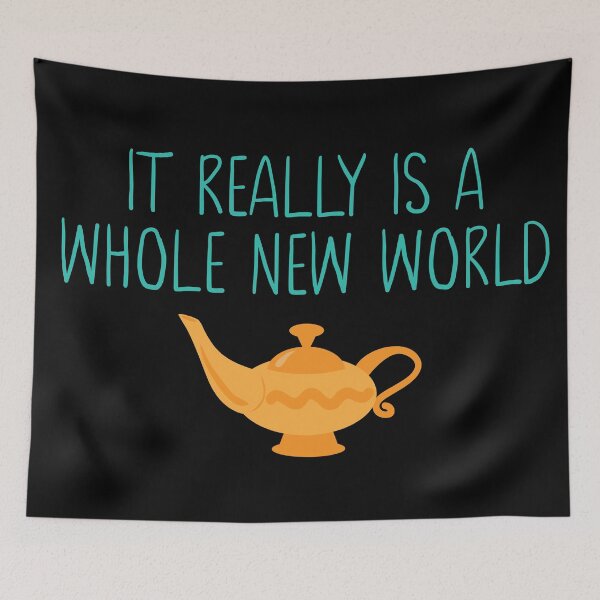 Item preview, It Really Is A Whole New World Teal designed and sold by Sara Burgess.