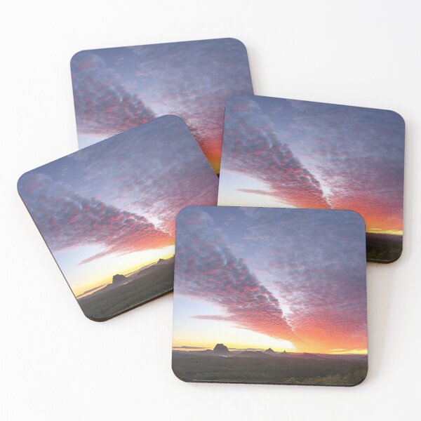 Item preview, Glass House Mountains Sunset Panorama designed and sold by Adrian Alford Photography.
