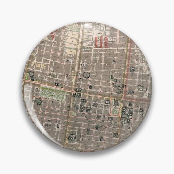 Item preview, Vintage Map of Mexico City (1886) designed and sold by BravuraMedia.
