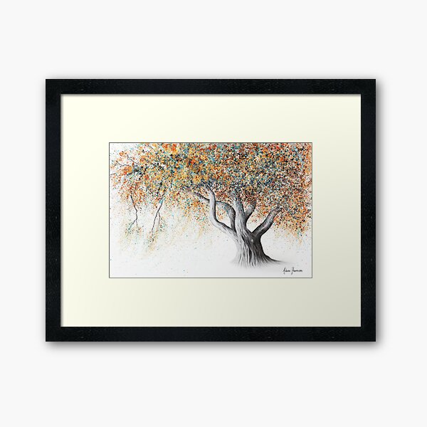 Rusty Autumn Tree Framed Art Print