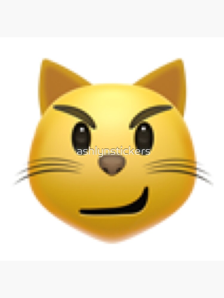 Smirking Cat Emoji Poster For Sale By Ashlynstickers Redbubble