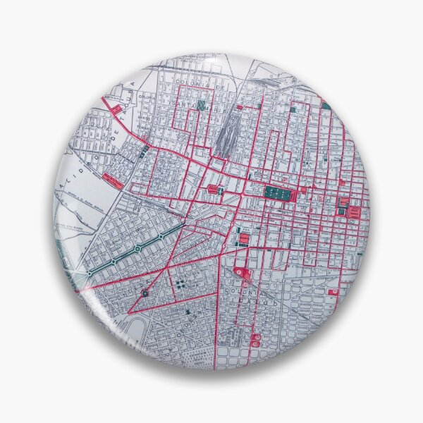 Item preview, Vintage Mexico City Tramway Map (1910) designed and sold by BravuraMedia.