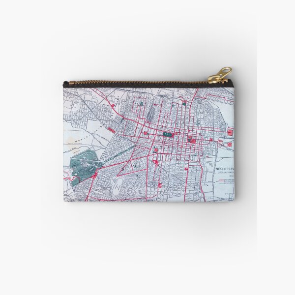 Item preview, Vintage Mexico City Tramway Map (1910) designed and sold by BravuraMedia.