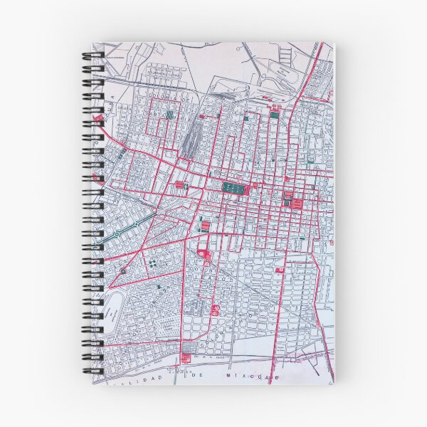 Item preview, Vintage Mexico City Tramway Map (1910) designed and sold by BravuraMedia.