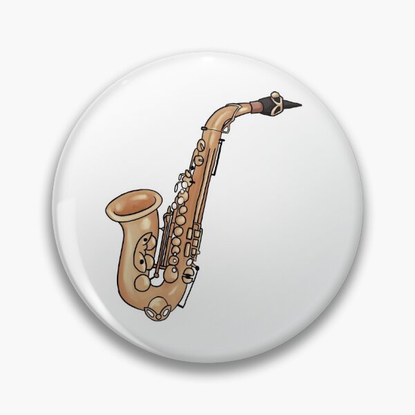 Item preview, Saxophone badge designed and sold by cu-b3.